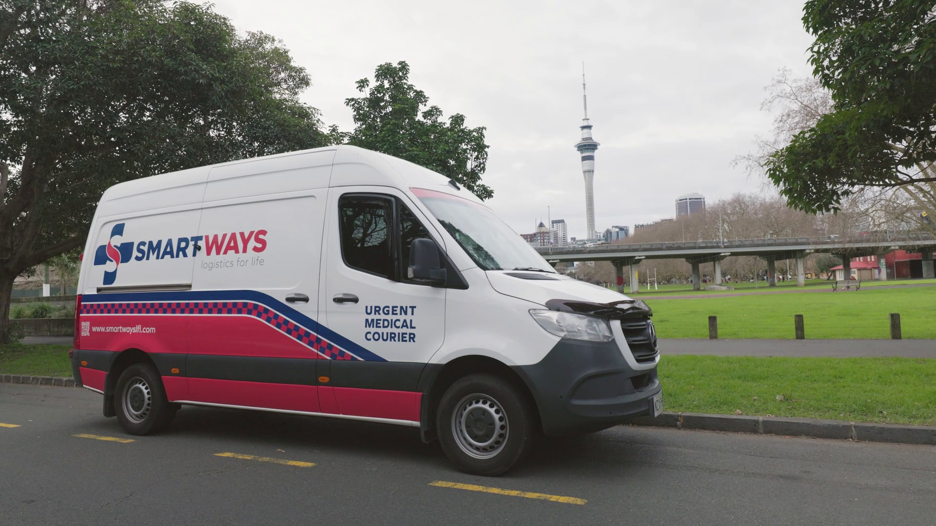 Smartways logistics website advertisement for courier logistics services in New Zealand.